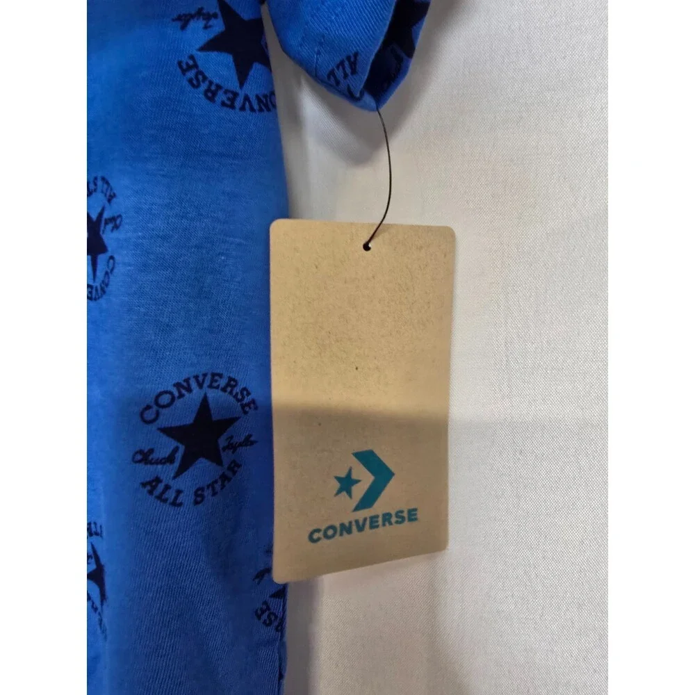 NWT Converse Renew Boys Blue Slushy All Star Logo Graphic T-Shirt Size M